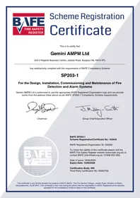 Gemini AMPM BAFE certificate