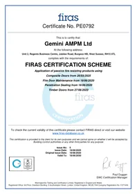 Gemini AMPM FIRAS certificate