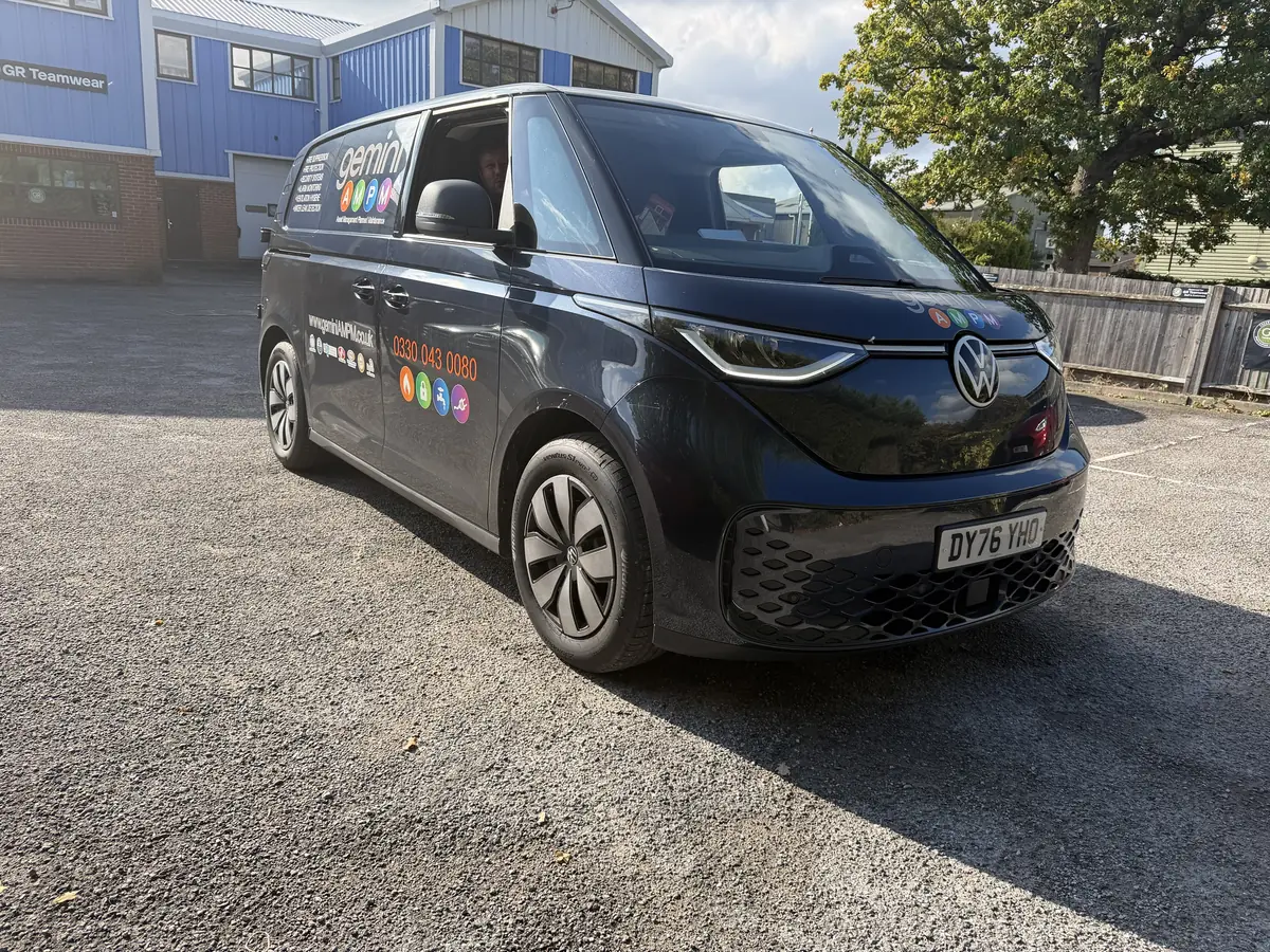 Company News article: Gemini goes electric: our first fully electric van is on the road
